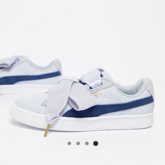 puma basket heart denim
